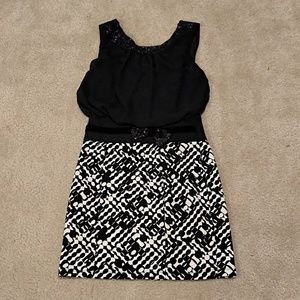 Black & White Midi Dress